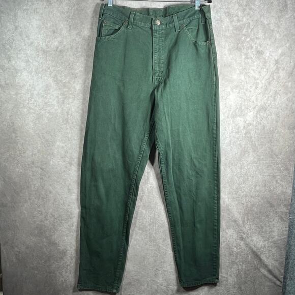Vintage Levi's 550‎ Jeans Mens 36X34 Green Denim Relaxed Fit Tapered Leg 90s - Picture 1 of 10
